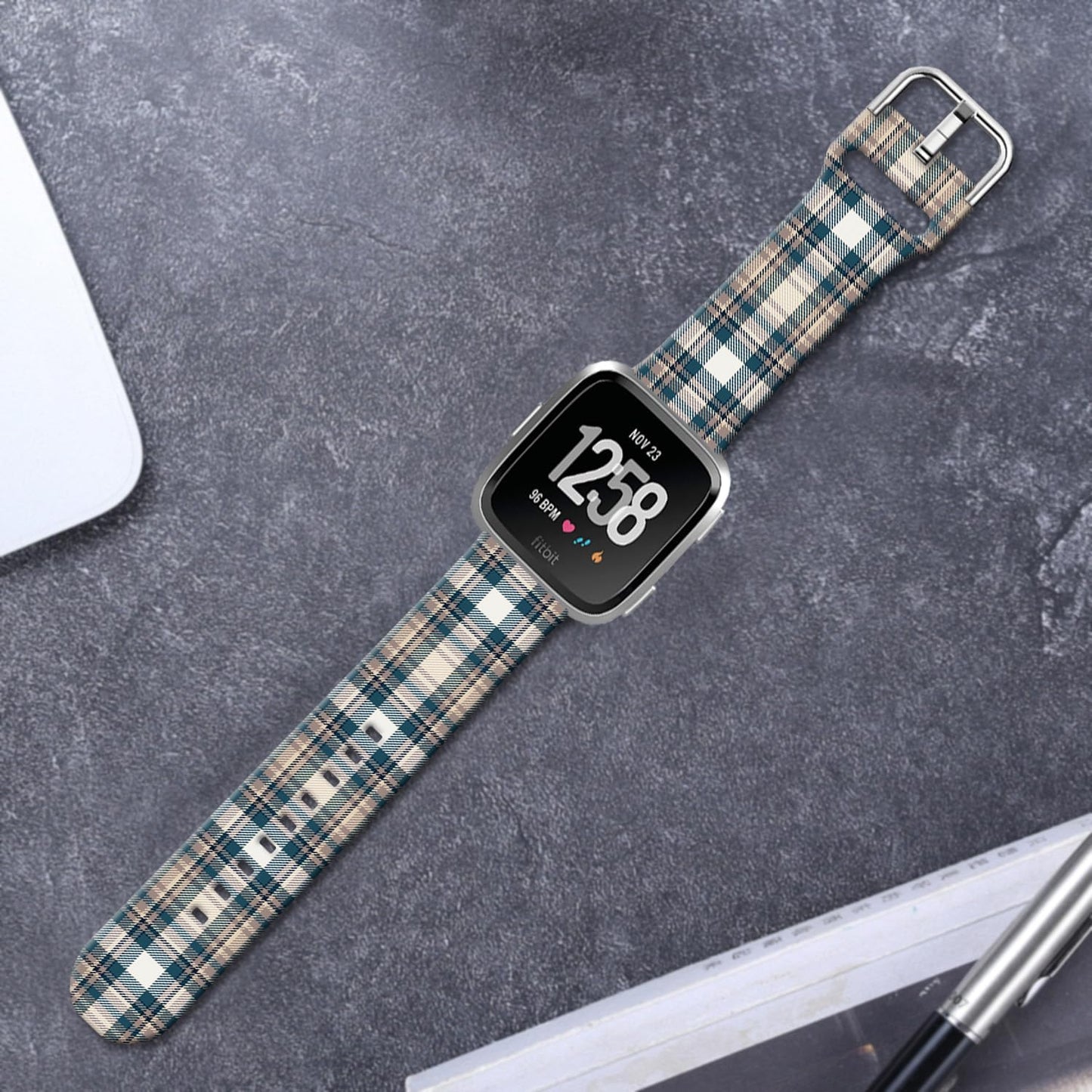 Soft Silicone Watch Bands Compatible with Fitbit Versa 2/Versa/Fitbit Versa Lite/SE Cartoon Band,23mm Cute Floral Pattern Printed Strap Replacement Wristband for Men Women Teens.