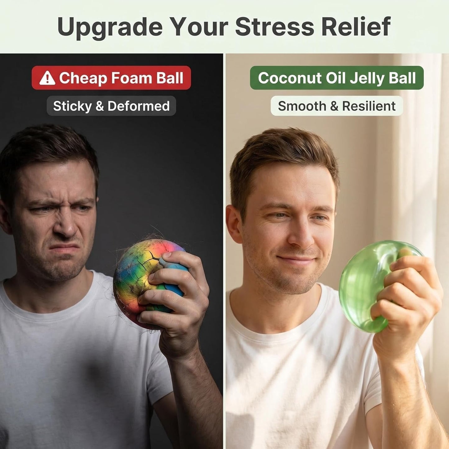 Coconut Oil Squishy Fidget Toys,Slow Rise Squeeze Toys for Stress Relief | Yellow Coconut Oil Stress Ball,Slow Rising Squishy Toys,Squeezy Sensory Toys,Stress Anxiety Party Favors Gift for Adults Kids