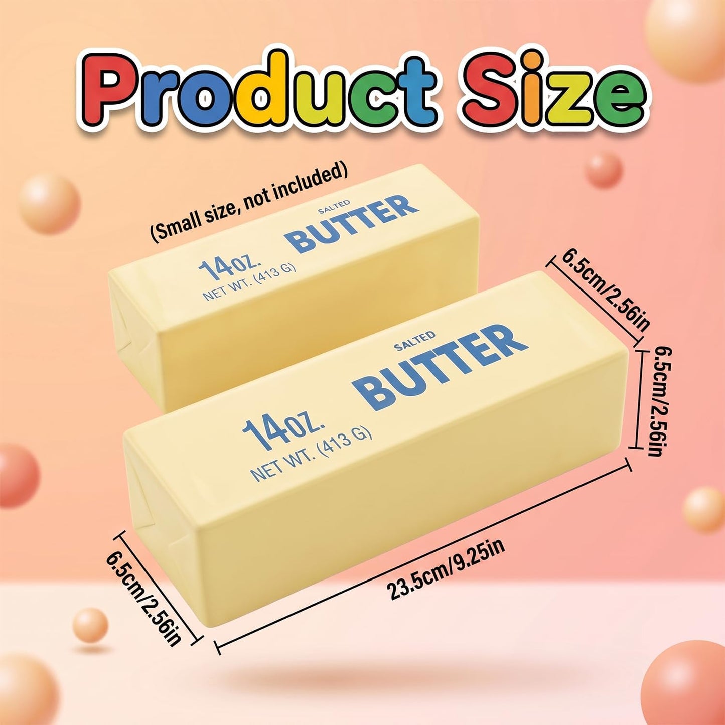 Giant Butter Squishy, Slow Rebound Cute Jumbo Big Butter Squeeze Stress Balls, Sensory Stress Relief Squishies Soft & Stretchy Fidget Toys for Anxiety Relief Party Favors (Yellow - Large)