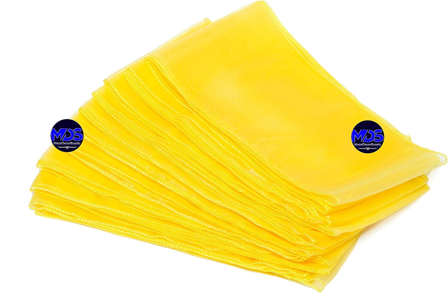 ® Pack of 100 Organza Chair Sashes Bows for Wedding Reception Event Banquets Chair Decoration, Restaurant Dinning Chair Cover Wider Sash Ribbon Tie Back Bulk Party Supplies - Yellow