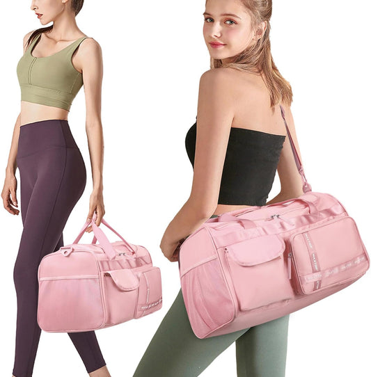 Large Gym Bag for Women Men Travel Duffle Bag With Shoe Compartment | Shoe Compartment,Dry and Wet Separation,Large Capacity Overnight Bag for Yoga Travel Weekend Dance