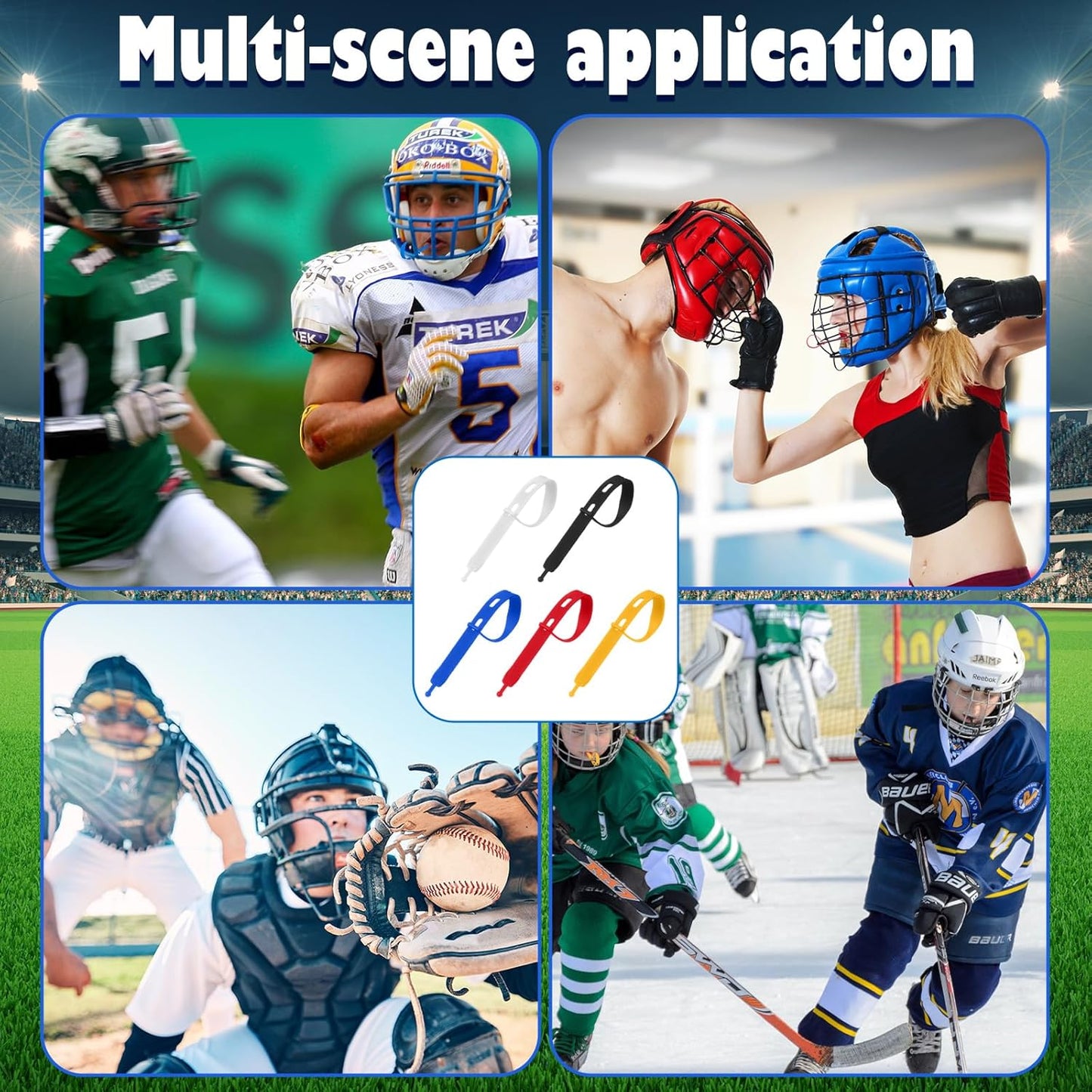 20 Pcs Football Mouth Guard Tether Only Universal Replacement Strap for Mouth Guard for Football Boxing Taekwondo Hockey Basketball Rugby Matches Helmet
