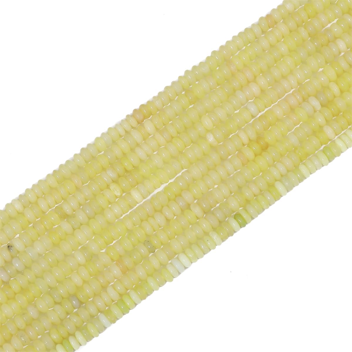 Natural Lemon Jade Disk Stone Beads 4x2mm 160pcs Rondelle Loose Semi Gemstone Beads for Jewelry Making Design