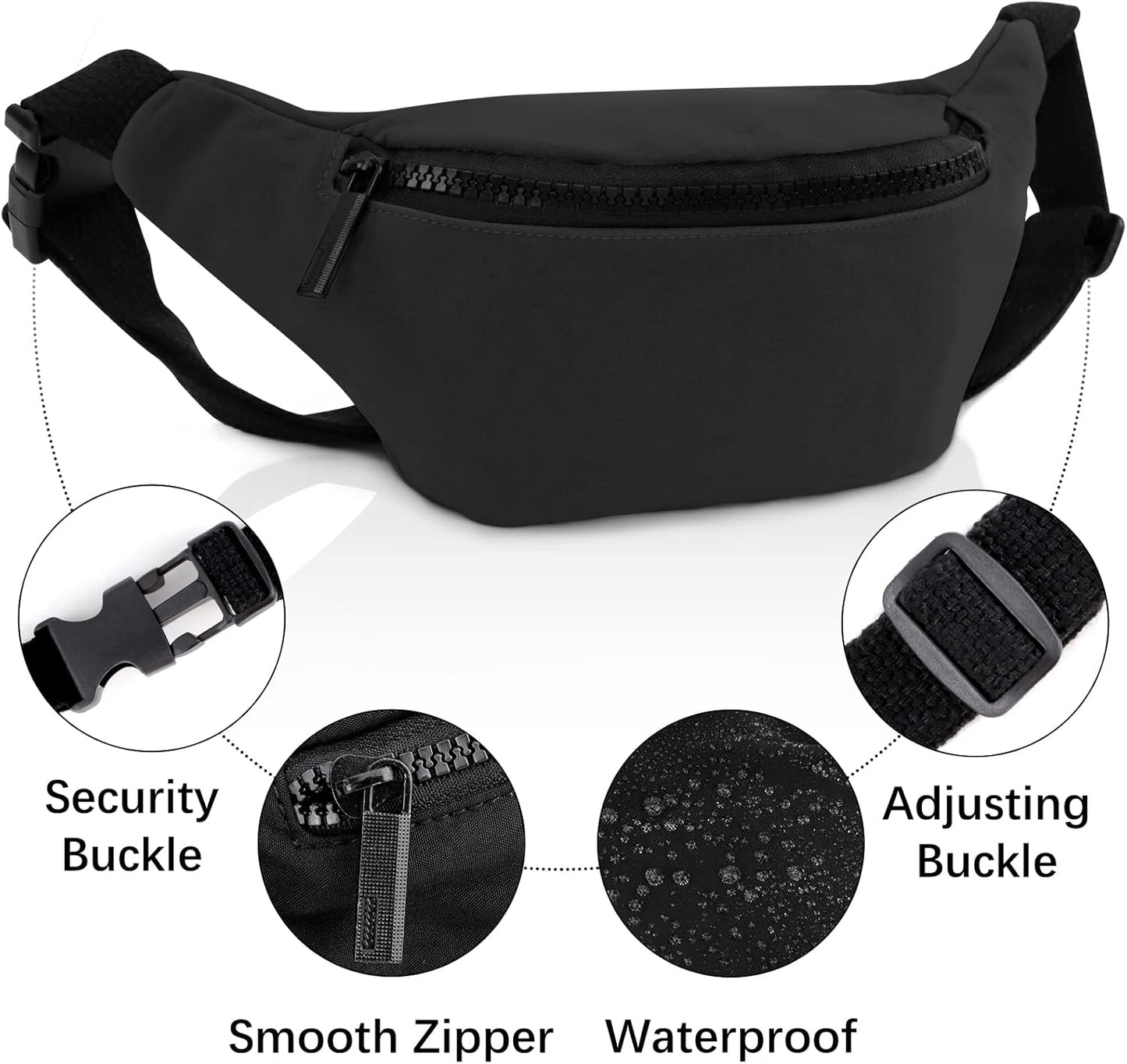 Kids Fanny Pack, Adjustable Crossbody Waist Bag for Boy Girl, Yellow | Lightweight Kid Chest Bag, Adjustable Strap, Toddler Fashion Mini Waist Pack, Children's Bum Bag, For Walking, Hiking, Travel