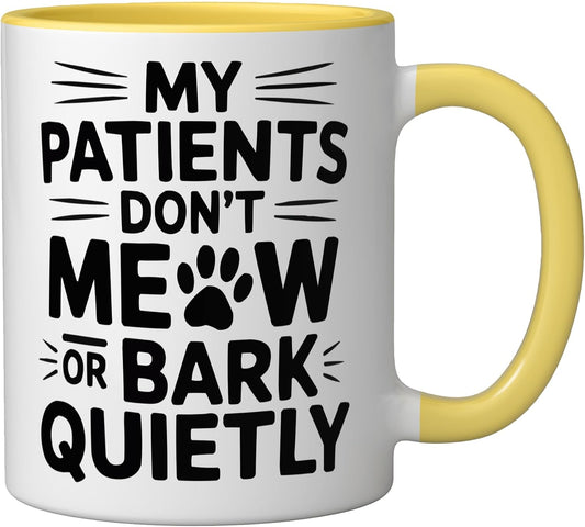 Veterinary Surgeon Veterinarian Pet Animal Care Ceramic Mug, Yellow/White, 11oz