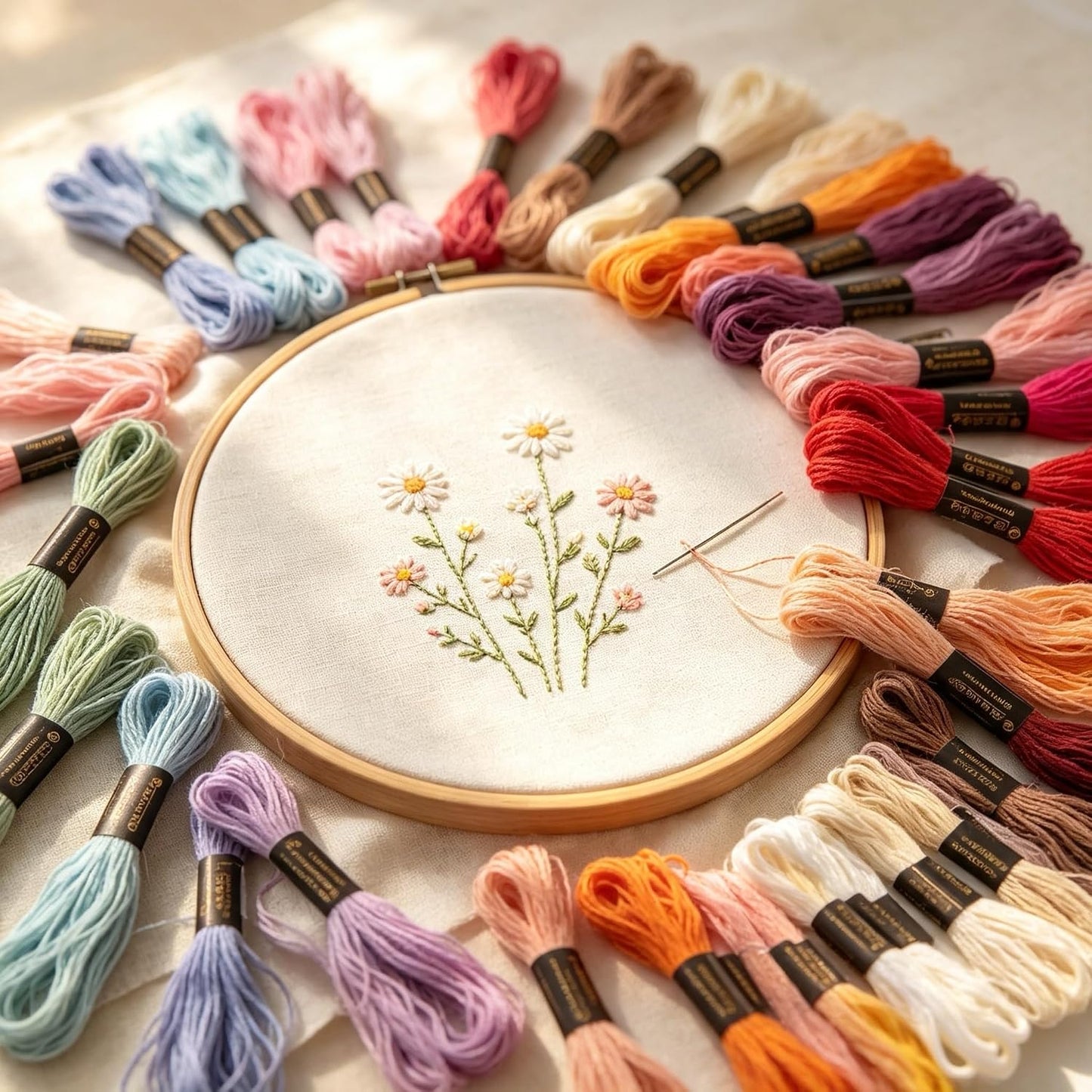 190 Skeins Rainbow Color Embroidery Floss Friendship Bracelet String Cross Stitch Embroidery Thread Cotton Floss Bracelet Yarn, Craft Floss