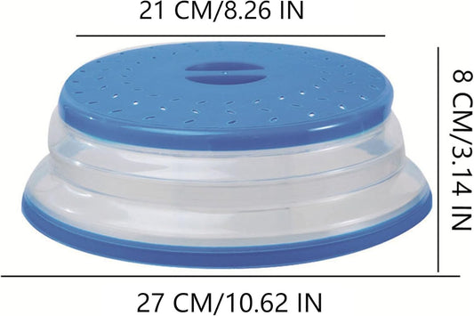 Collapsible Microwave Splatter Cover, 10.5 Inch, Dishwasher-safe, Microwave Plate Cover With Steam Vent,BPA-Free Silicone & Plastic (Light yellow)