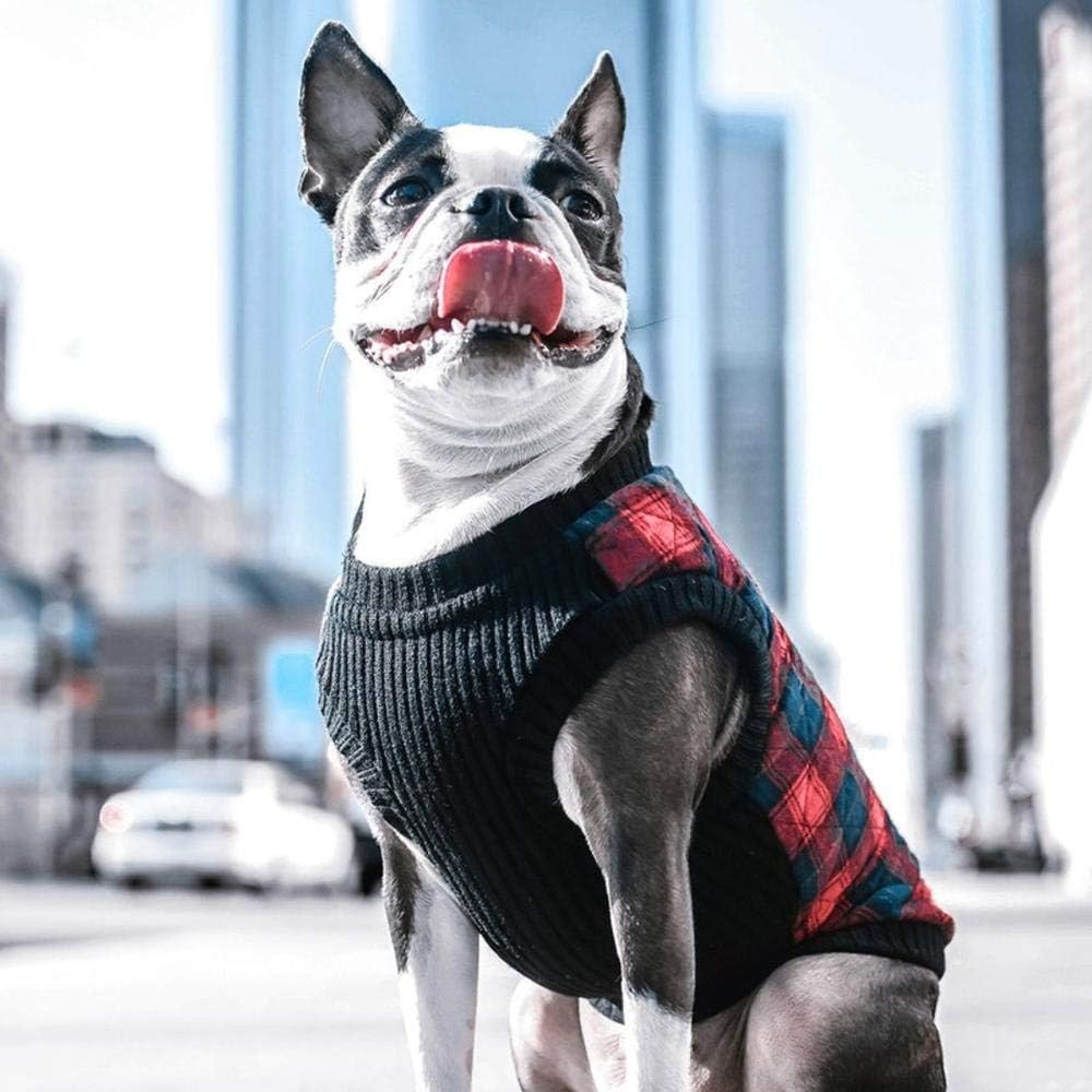 Fashion Vest Check Dog Jacket, Yellow Check, Small | Checkered quilted bomber, water-resistant; Stretch knit bottom; Dual D-ring leash; Pain-free zipper guard