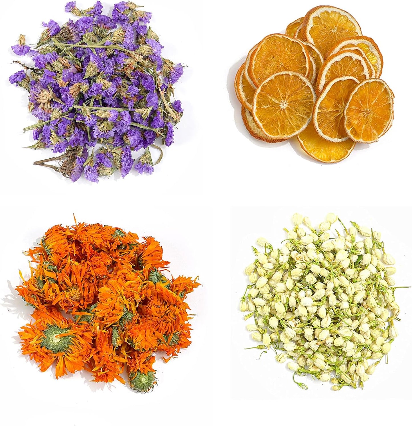 Dried Flower and Fruit Kit for DIY Crafts | Real dried flowers, petals and orange add natural color and texture to soap, candles, bath salts, resin, potpourri and gifts.