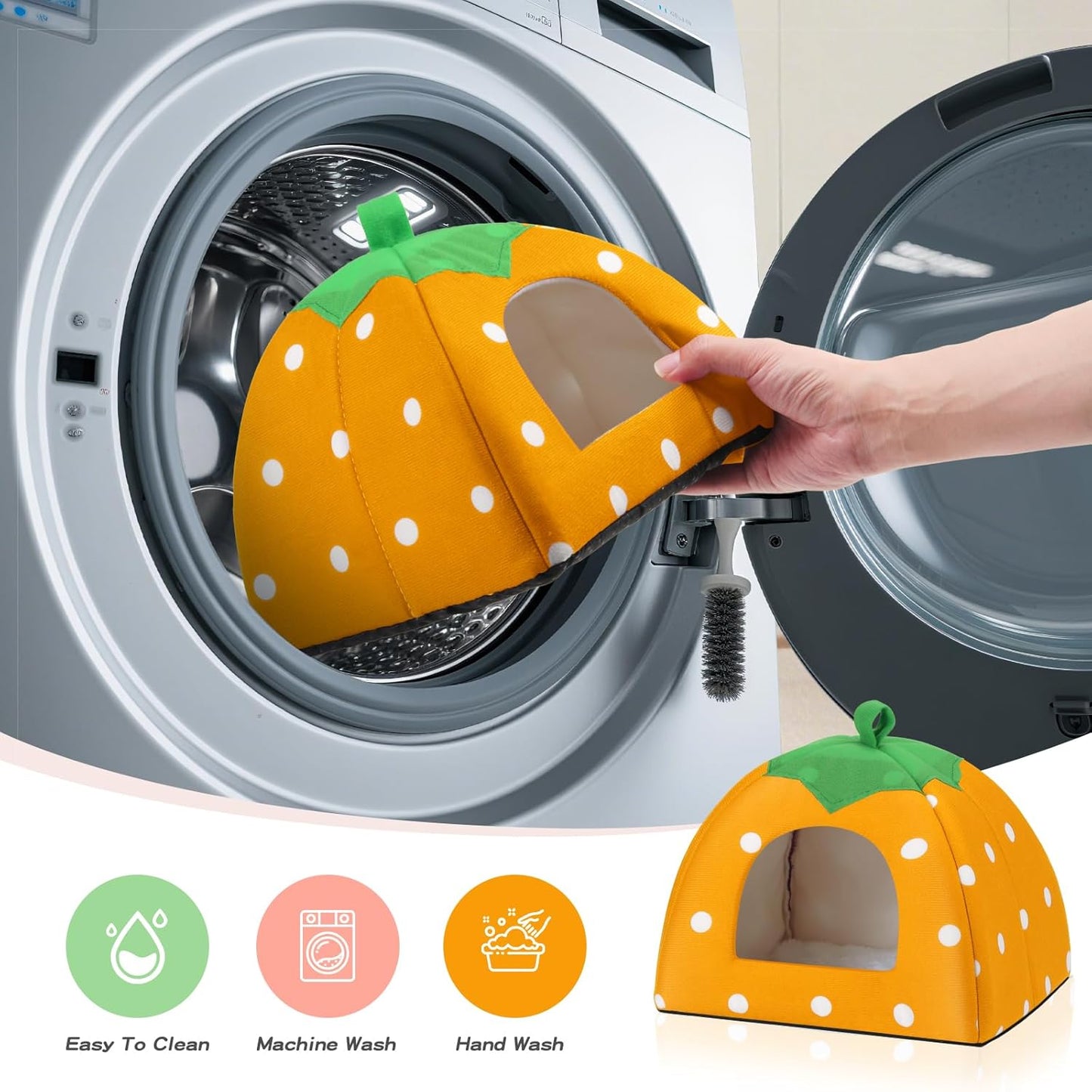 Guinea Pig Hideout Warm Fleece Small Animal Bed Washable Pet Cushion Winter Warm Sleeping Nest for Hamster Rabbit Chinchilla
