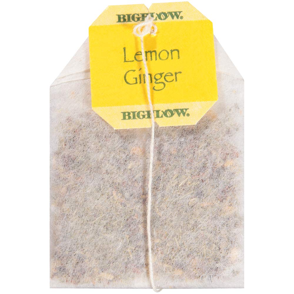 Lemon Ginger Herbal Tea Bags 28-Count Box (Pack of 1) Lemon Ginger Tea Bags Herbal Tea All Natural Gluten Free