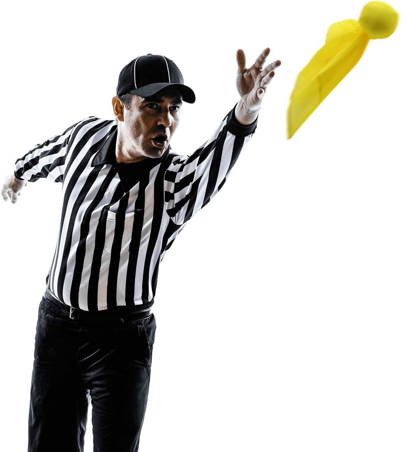 6 Pack Football Penalty Flags Tossing Flags Sports Fan Set Party Accessories for Football Theme(Yellow)