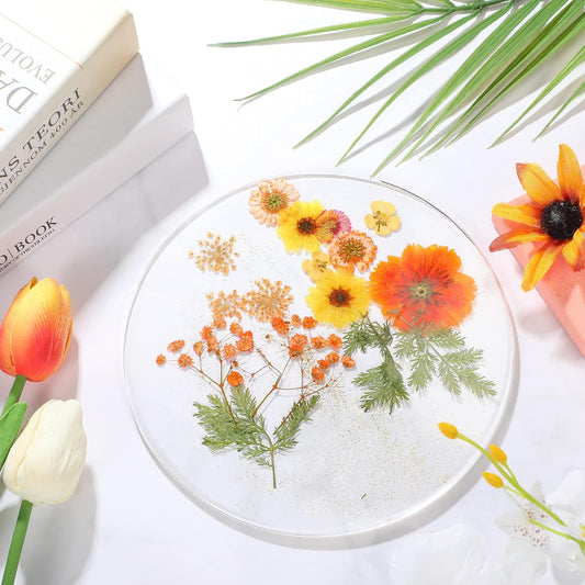 100 Pieces Dried Pressed Flowers for Resin Real Nature Flowers with Leaves Dried Flowers for Crafts DIY Art Candle Soap Making Decors(Colorful Flower)