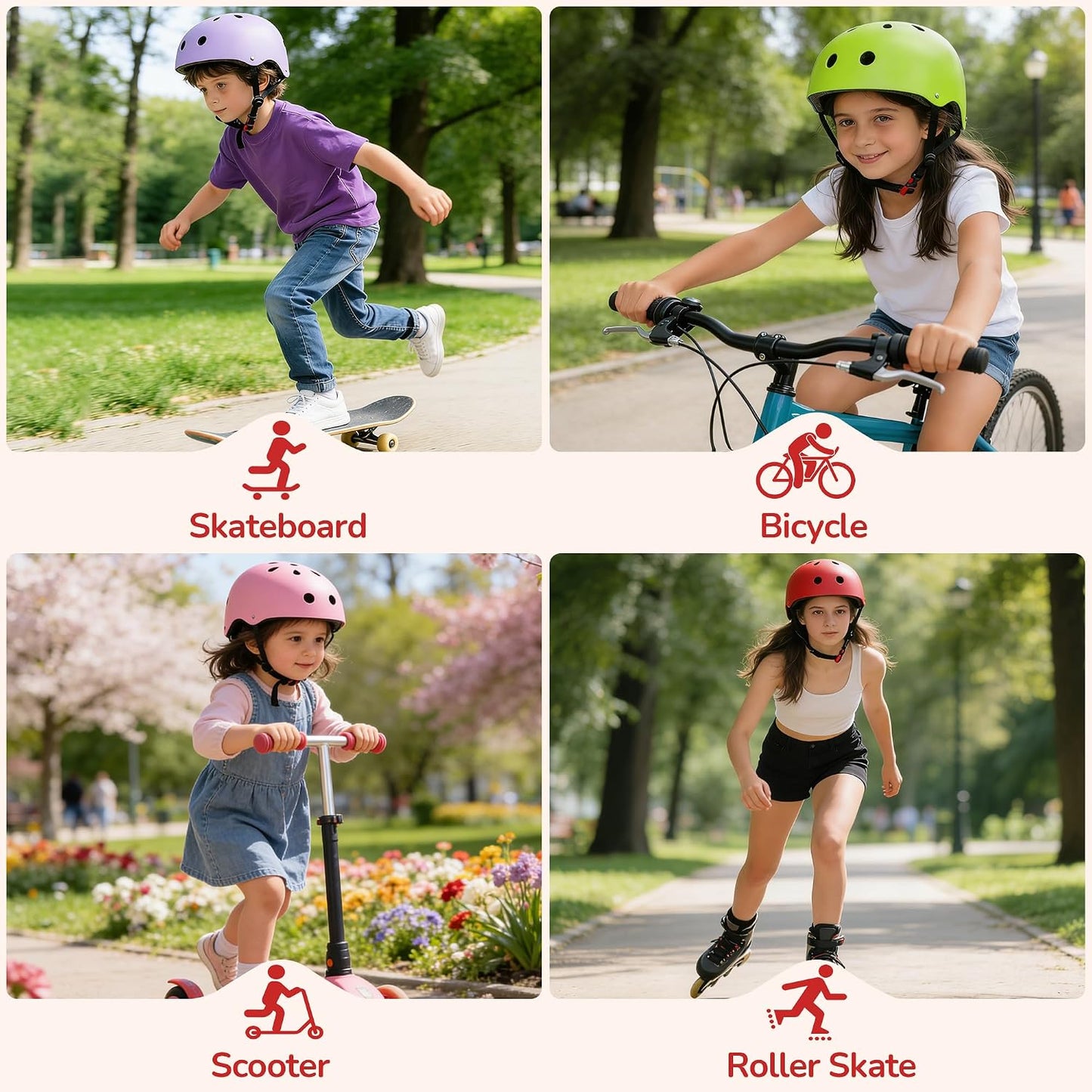 Kids Bike Helmet, Adjustable Toddler Helmet for Ages 3-5-8-14 | CPSC Certified, ABS+EPS, 11 Vents, Lightweight, Dial Fit for Boys Girls Youth, Multi-Sport Bicycle Scooter Skateboard Cycling