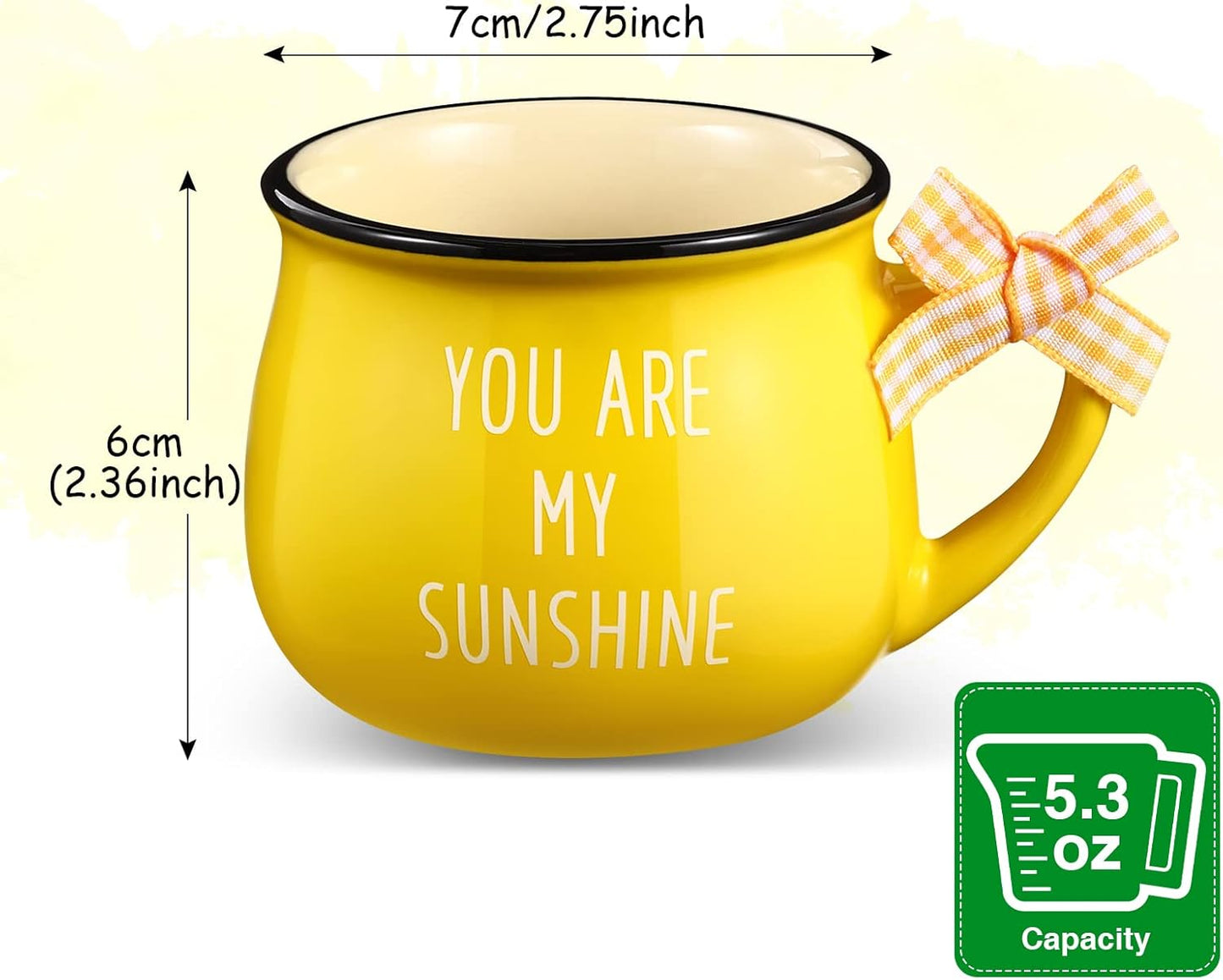 4 Pcs Lemon Cups Mini Coffee Mug 5 oz Espresso Cups Set with Handle Lemon Tiered Tray Decor for Coffee Bar Decoration Holiday Party Gift