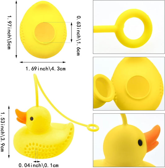 Tea Infusers For Loose Tea, Cute Silicone Duckling Tea Infusers for Loose-leaf Tea, Reusable Tea Ball Filters, Tea Steepers for Loose Tea a Lovely Companions for Afternoon Tea Time