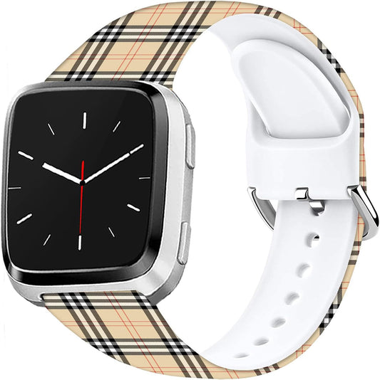Soft Silicone Watch Bands Compatible with Fitbit Versa 2/Versa/Fitbit Versa Lite/SE Cartoon Band,23mm Cute Floral Pattern Printed Strap Replacement Wristband for Men Women Teens.