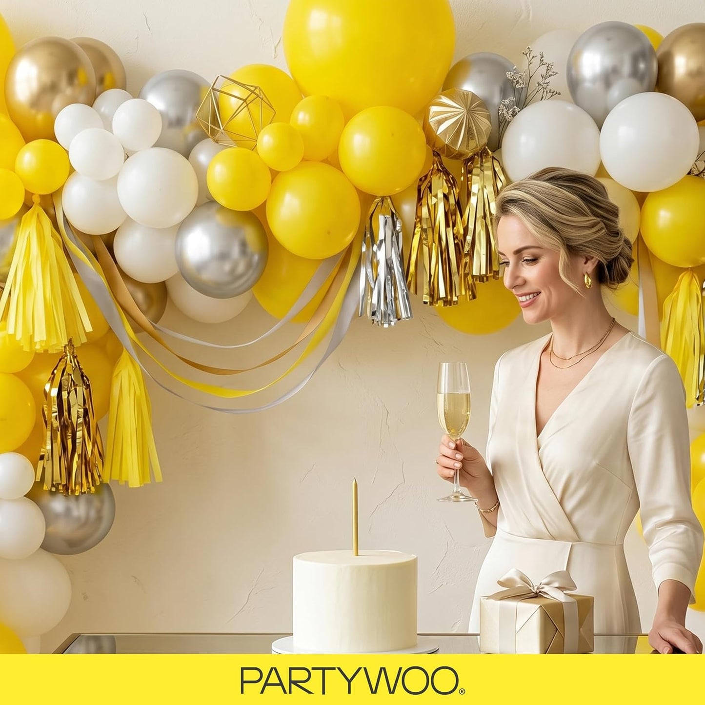 Yellow Balloons 140pcs Matte Yellow Balloons Different Sizes | 18 12 10 5 Inch for Easter Bee Baby Shower Sunflower Birthday Graduation Bee Sunflower Party Decorations Yellow-Y55