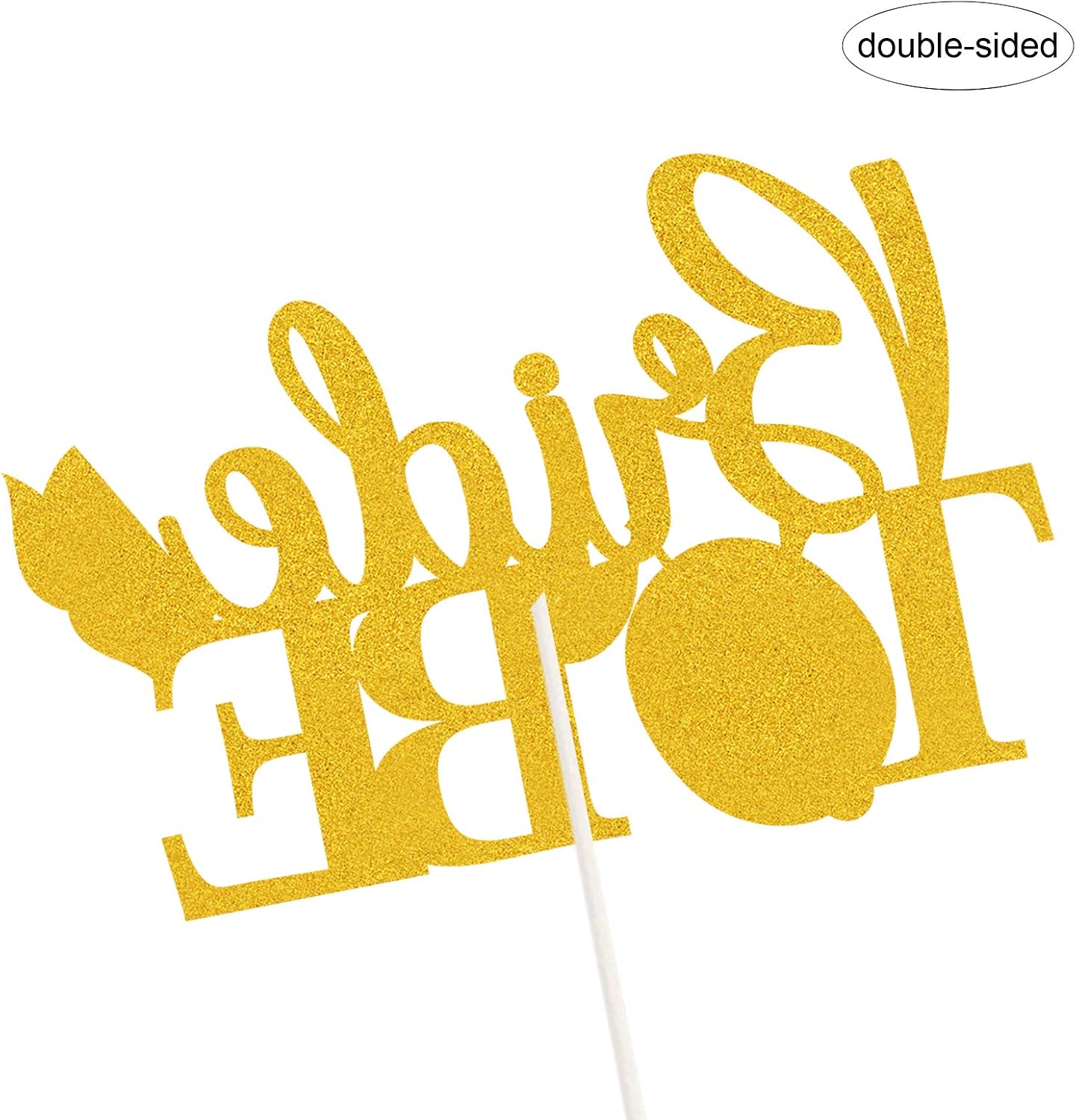 Lemon Bride to Be Cake Topper,Gold Glitter Bachelorette Cake Topper, Bridal Shower Wedding Party Decorations