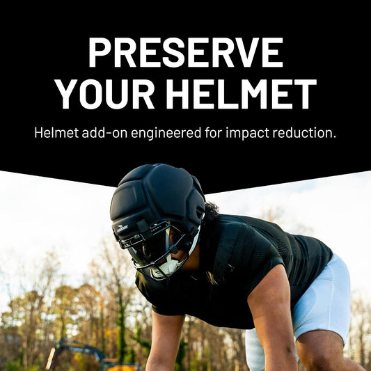 Cap 2.0 - Soft-Shell Helmet Cover for Football - Reduces Impact and Protects Helmets - One Size Fits All for Youth, High School and College Programs