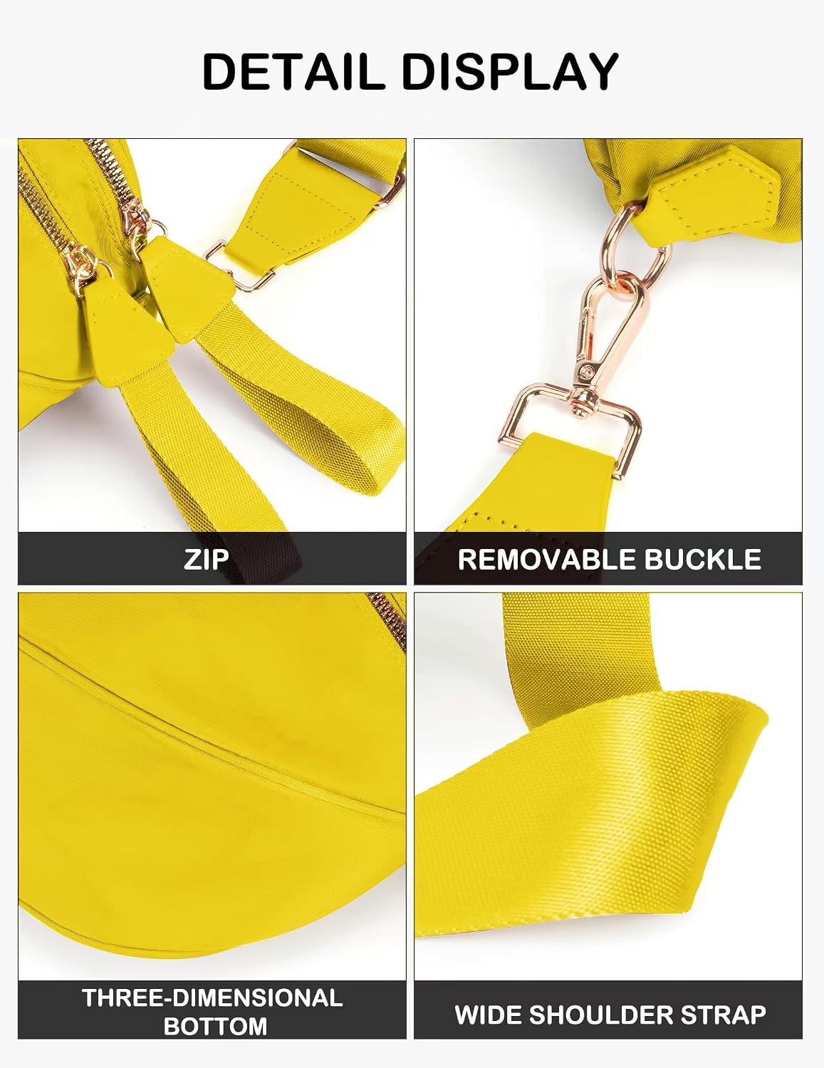 Spacious Nylon Crossbody Bag Bum Bag Handbags Purses for Women | Large crossbody bags shoulder bag,Lightweight diaper bag mom bag,fanny pack crossbody for women,Trendy wallets purses