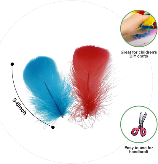 Yellow 600pcs Colorful Feathers 20 Colors Craft Feathers 3-5 Inches Assorted Rainbow Colors Feathers for Kids Handmade Wedding DIY Decorations Natural Feather