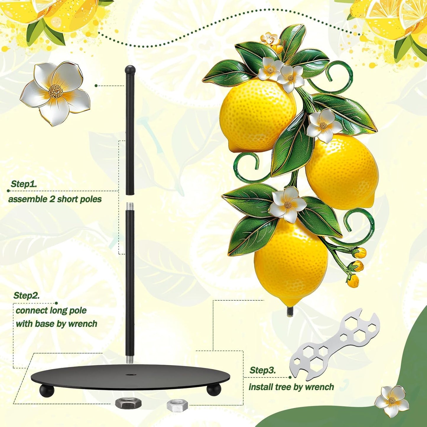 Lemon Paper Towel Holder with Round Base Lemon Bathroom Decor Rustic Housewarming Gifts Dispenser Kitchen Paper Holder Stand for Christmas Yellow Countertop Toilet Home Accessories