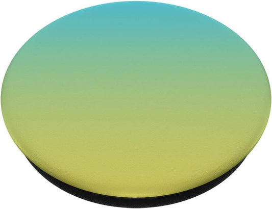 Summer Sky Teal Blue Yellow Gradient Ombre Fade PopSockets PopGrip: Swappable Grip for Phones & Tablets