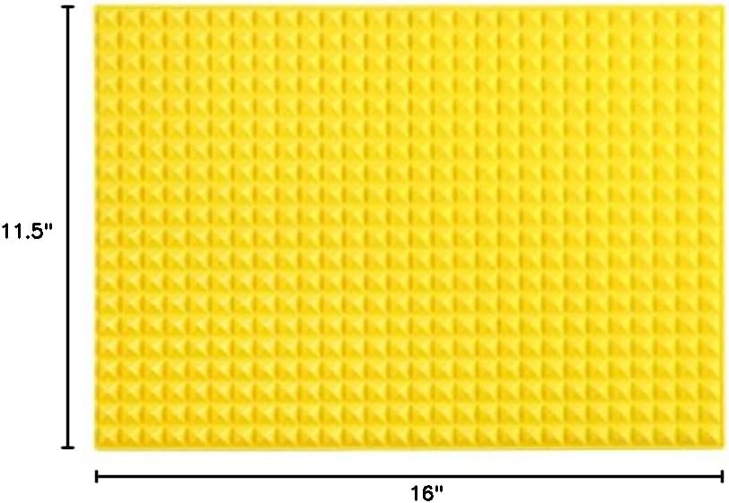 Silicone Dish and Cup Drying Mat - Extra Large Trivet for Hot Dishes, Large Size Hot Pots and Pads Coming Directly Out from the Stove or Oven,Drain Board,16" x 11.5",Yellow