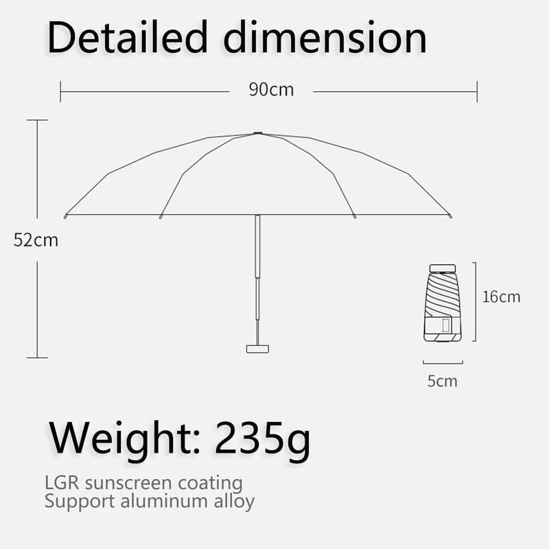 Small Mini Umbrella For Travel Compact UV Umbrella For Sun&Rain Windproof Lightweight Simple Color Flod Umbrella For Women Man Kids(Lemon Yellow)