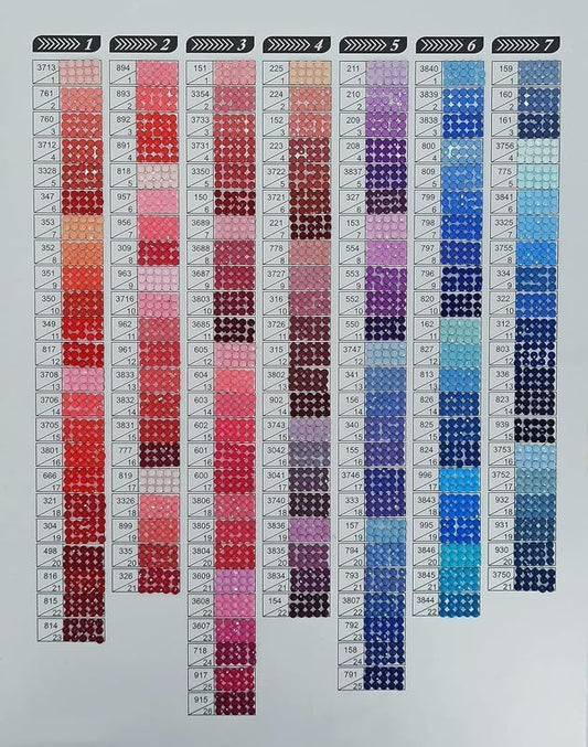444 Diamond Painting Replacement Diamonds Drills Beads Drills Gems Round for Diamond Art Missing Color 3500 PCS