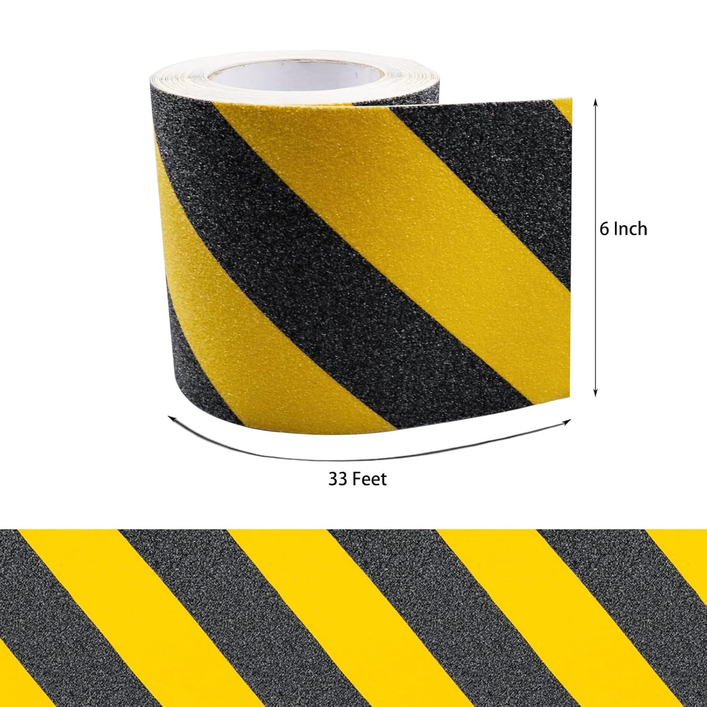 Anti Slip Tape, 2In x 16.4ft Safety Non Slip Tape Outdoor Waterproof | Anti Slip Tape, Anti Slip Tape for Stairs, High Adhesive Grip Tape for Stairs, Tread Step, Ramp, Skateboard, (Yellow/Black)
