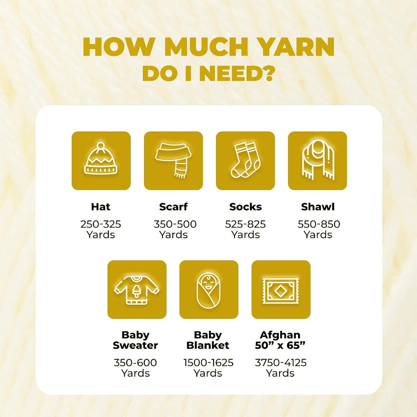 Twinkle Baby Yarn for Crocheting and Knitting, Yellow Fingering Weight Yarn for Baby Blankets and Clothing 230 Yards Per 1.75 OZ Skein - Yellow