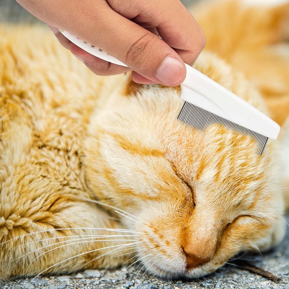 Multifunctional Pet Hair Comb Tear Stain Removal, 2025 New Grooming Comb Kit for Small Dogs Puppies, 2 in 1 Dog Combs Tooth Stainless Grooming Massage Dual-Sided Comb (Yellow)