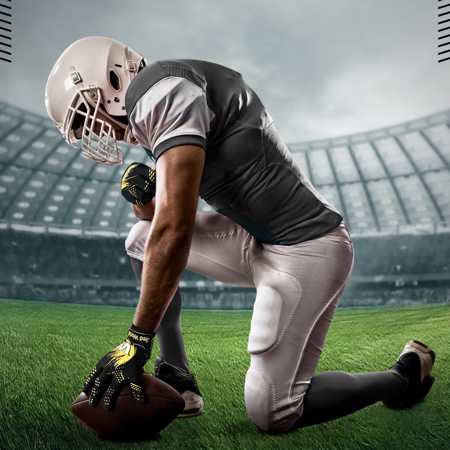 Football Gloves for Youth and Adult, Sticky Receiver Gloves for Boys and Men, Enhanced Performance for Youth and Adult Football Game.