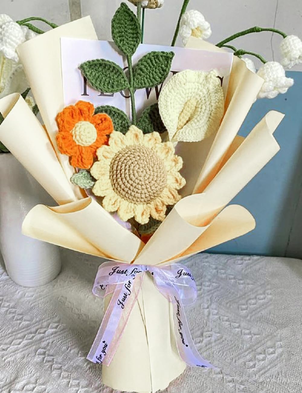 20 Sheets Flower Wrapping Paper - 22.4 x 22.4 inch Pure Cream Yellow Color Water-Resistant Floral Bouquet Wrapping Paper, Florist Supplies Packaging for Fall Wedding Birthday Gift DIY