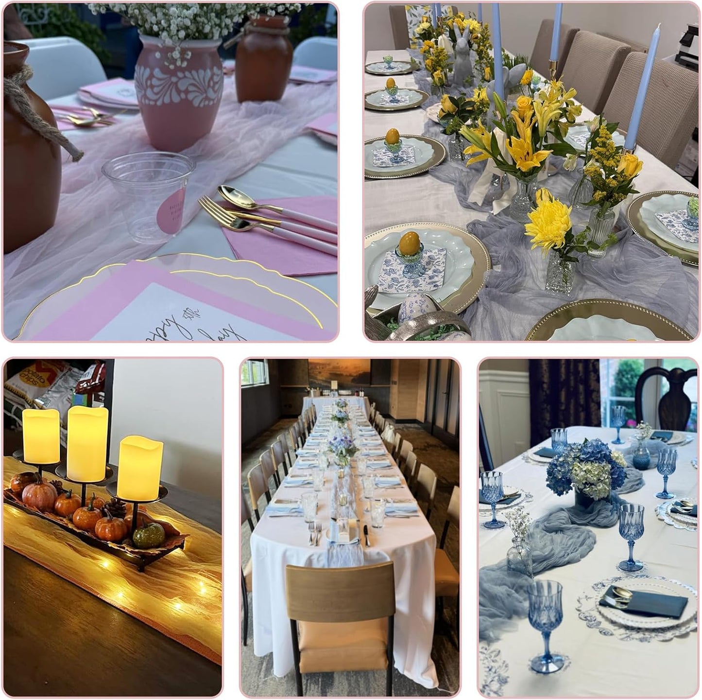 Yellow Cheesecloth Table Runner Summer Spring 35 x120 inches Rustic Gauze Boho Cheese Cloth Table Runner for Wedding Bridal Shower Baby Decoration