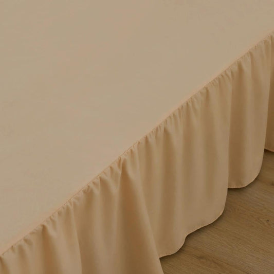 Bed Skirt Full Size Ruffled Bed Skirts with Split Corners, Yellow 14 Inch Drop Dust Ruffle Bed Skirts with Platform, 14''Full, Yellow