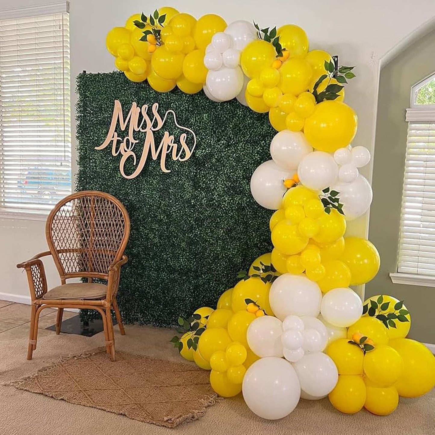 122pcs Yellow Latex Balloons in 18 12 10 5 inches | Baby Shower, Wedding, Birthday Party Decorations