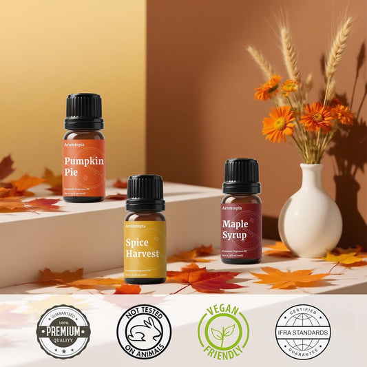 Diffuser Fragrance Oils, Essential Oils for Diffusers for Home, 6x10ml Fresh Home Set, Clean Scents for Candle Soap Making, Dryer Ball, Fresh Linen, Crisp Breeze, Fresh Laundry, Lemon