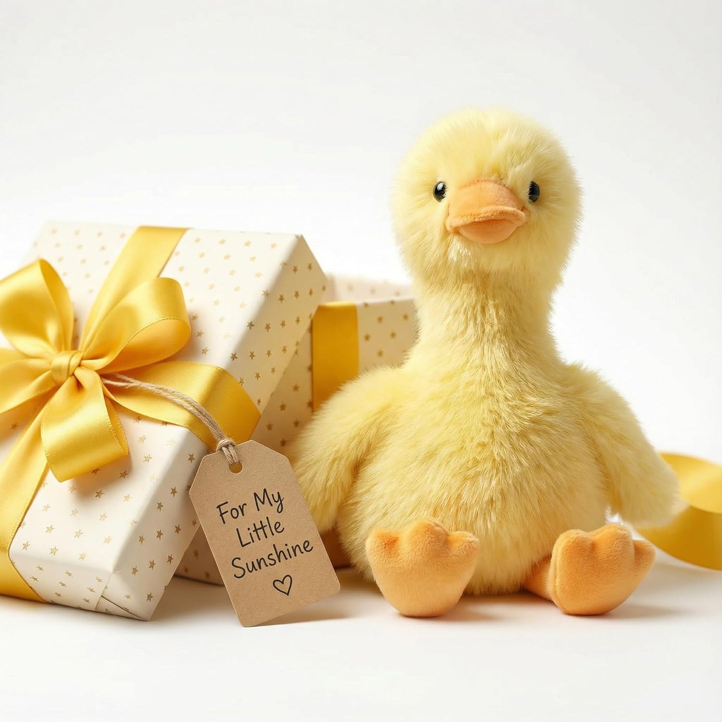 Plush Duck Stuffed Animal - Ultra Soft & Huggable, 14 Inch Cuddly Duck Buddy for Boys & Girls, for Birthday/Christmas/Valentine‘s Day (Yellow)