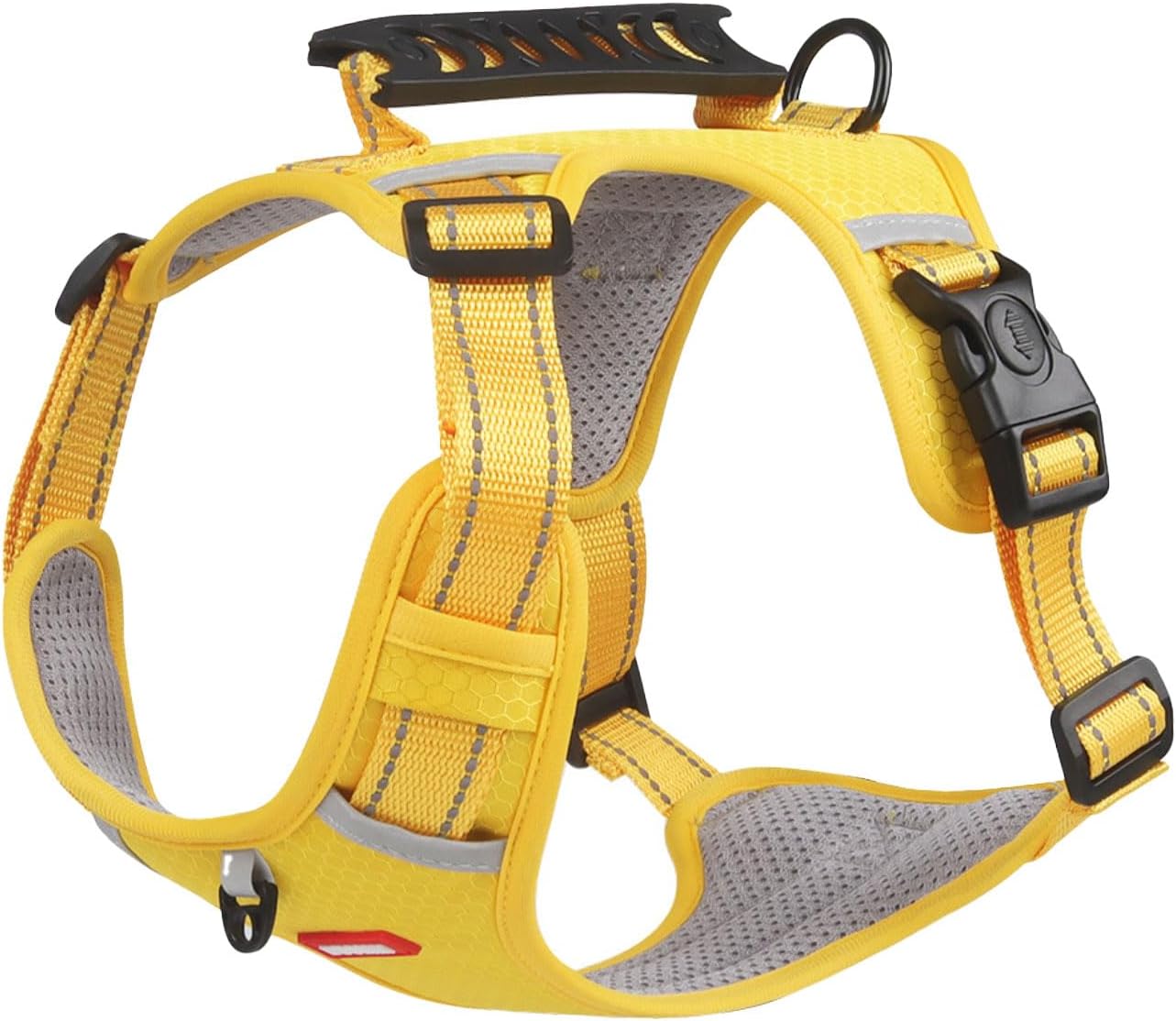 Dog Harness, Reflective Pet Oxford Vest (Neck: 18"-25", Chest: 21"-28") for Large Dogs, Yellow, L