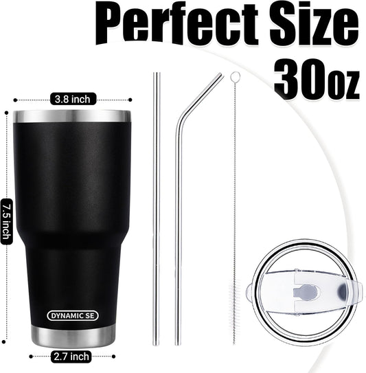 D·S 30oz Yellow Tumbler Double Wall Vacuum Insulated Travel Coffee Mug | Double Wall Vacuum Suit Cold and Hot Drink Fits in standard car cup holders With Splash-Proof Lid