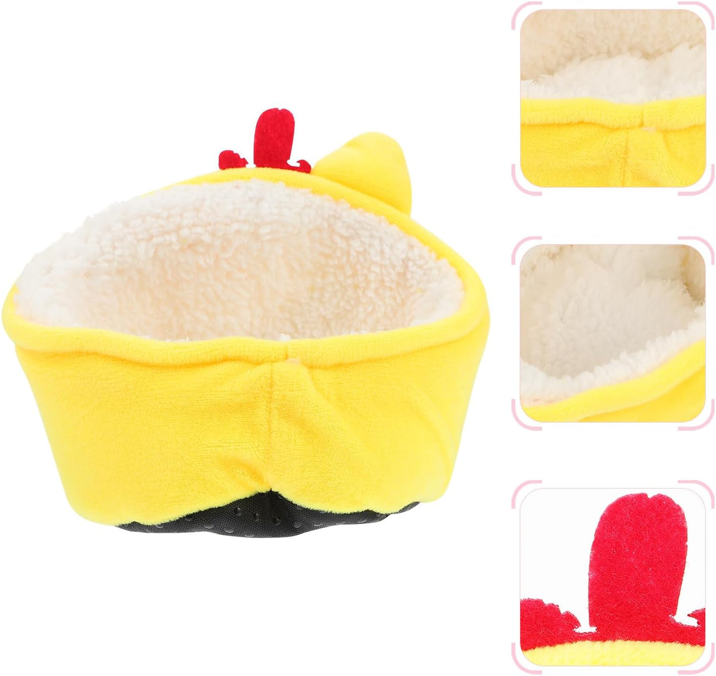 Pet Hamster Nest Cotton Bed Warm Soft Small Animal Sleeping Hideout Yellow Couch Design for Hamsters and Small Pets