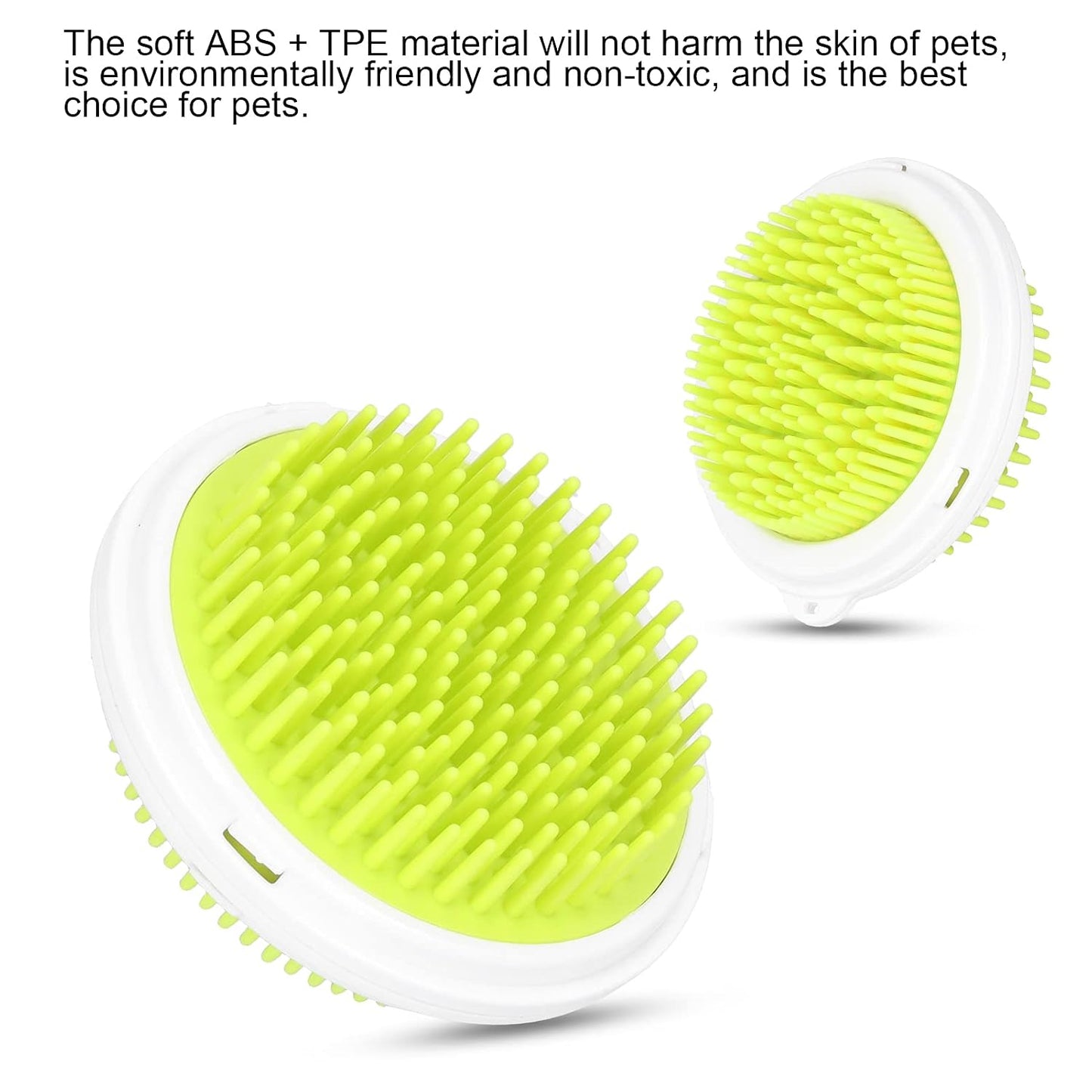 Pet Grooming Tool, for Dogs and Cats, Double Sided Head Massage Brush, ABS and TPE Material Comb, Multifunctional Deshedding and Cleaning Brush, Gentle Massage and Groomin (Yellow)