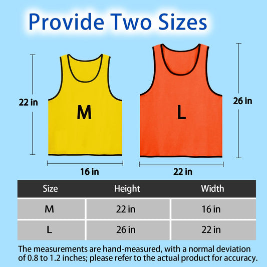 Pinnies Scrimmage Vests Set of 6 – Team Practice Mesh Jerseys for Soccer Basketball Training for Child Youth Adults