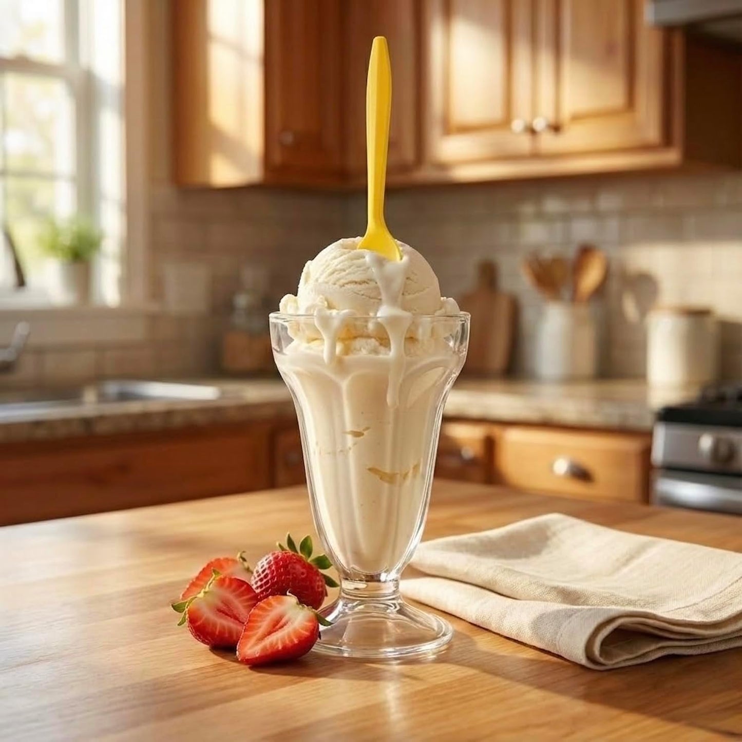 Plastic Teaspoons, Yellow Spoons, 100 Count | Disposable, For Parties & Everyday Use