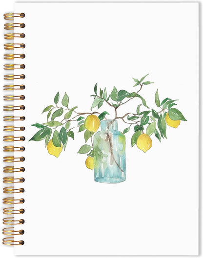 Lemon Notebook, Lemon Lover Gifts Journals for Women Men, Summer Fruit Spiral Notebook Journals for Work School, Fruit Lover Office Supplies Gifts, 5.5x8.3 Inch