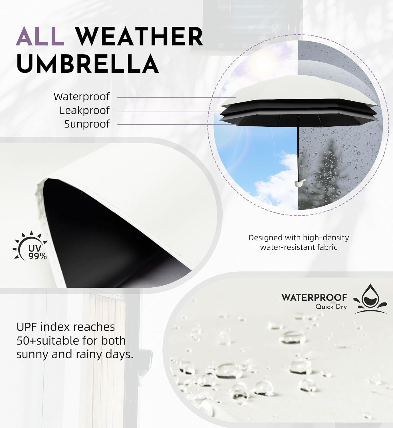 Travel Size Mini Umbrella with UPF 100+ UV Rain Protection, Compact Small & Lightweight Pocket-Sized Folding Umbrellas with Case for Purse & Backpack, Thoughtful Gift Women Men & Kids