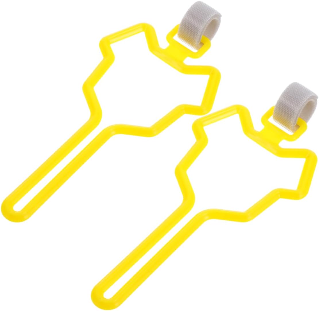 2Pcs Hands-Free Dog Poop Bag Holder Clip Leash Waste Carrier for Walking Running Bicycle Sturdy Waste Bag Dispenser for Pets Yellow